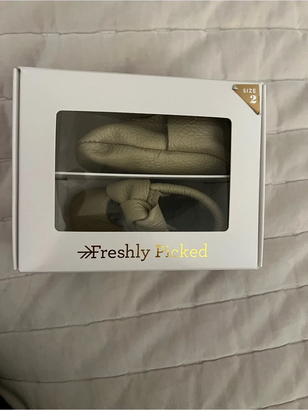 Birch Knotted Bow Baby Shoe
